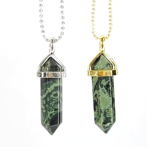Kambaba Jasper Gemstone Pendant Necklace